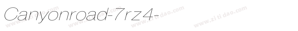 Canyonroad-7rz4字体转换