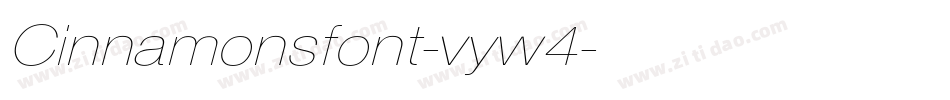 Cinnamonsfont-vyw4字体转换