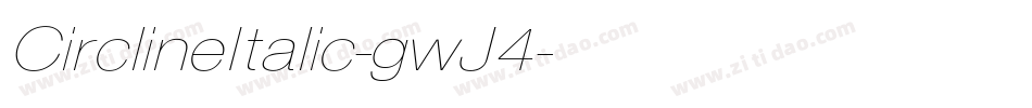 CirclineItalic-gwJ4字体转换