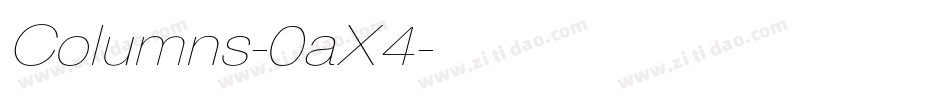 Columns-0aX4字体转换