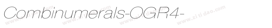Combinumerals-OGR4字体转换