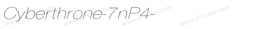 Cyberthrone-7nP4字体转换