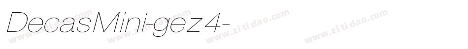 DecasMini-gez4字体转换