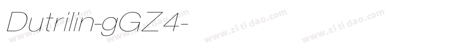 Dutrilin-gGZ4字体转换