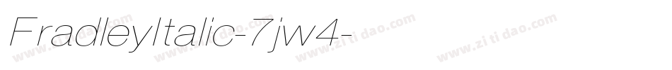 FradleyItalic-7jw4字体转换