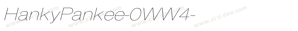 HankyPankee-0WW4字体转换