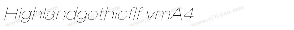 Highlandgothicflf-vmA4字体转换