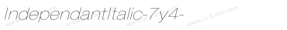 IndependantItalic-7y4字体转换