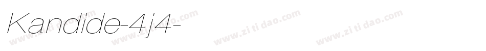 Kandide-4j4字体转换