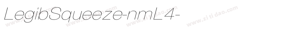 LegibSqueeze-nmL4字体转换