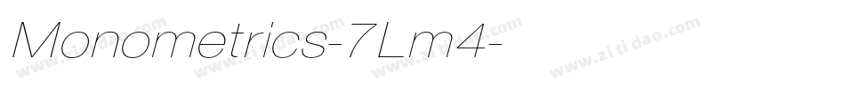 Monometrics-7Lm4字体转换
