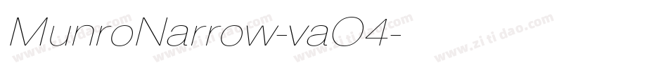 MunroNarrow-vaO4字体转换