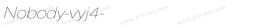 Nobody-vyj4字体转换