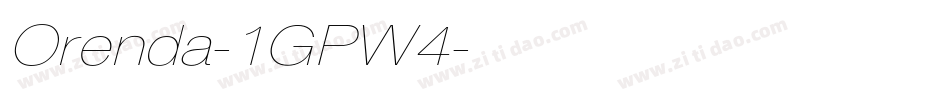 Orenda-1GPW4字体转换