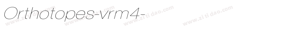 Orthotopes-vrm4字体转换