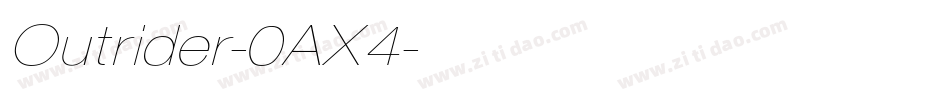 Outrider-0AX4字体转换