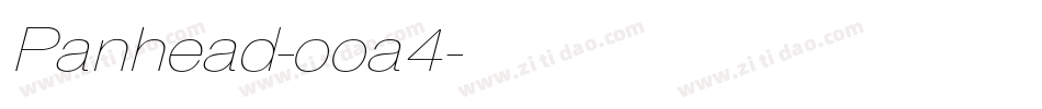 Panhead-ooa4字体转换