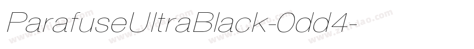 ParafuseUltraBlack-0dd4字体转换