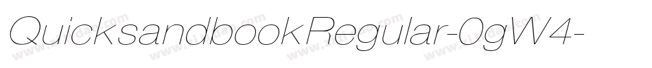 QuicksandbookRegular-0gW4字体转换
