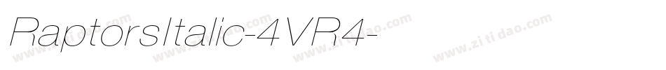 RaptorsItalic-4VR4字体转换