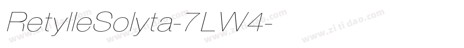 RetylleSolyta-7LW4字体转换