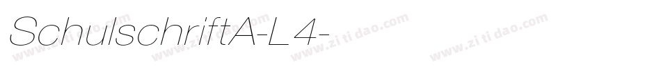 SchulschriftA-L4字体转换