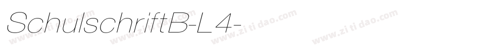 SchulschriftB-L4字体转换