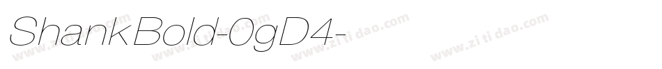 ShankBold-0gD4字体转换