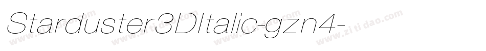 Starduster3DItalic-gzn4字体转换