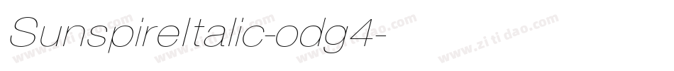 SunspireItalic-odg4字体转换