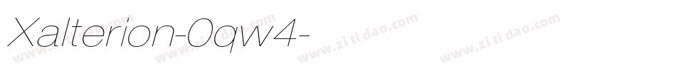 Xalterion-0qw4字体转换