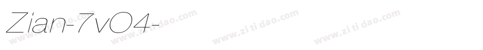 Zian-7vO4字体转换