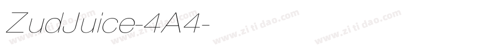 ZudJuice-4A4字体转换
