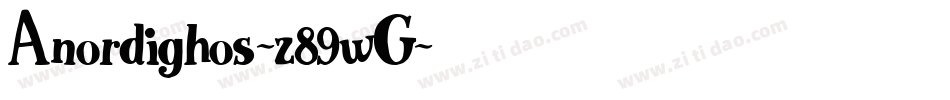 Anordighos-z89wG字体转换