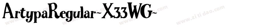 ArtypaRegular-X33WG字体转换