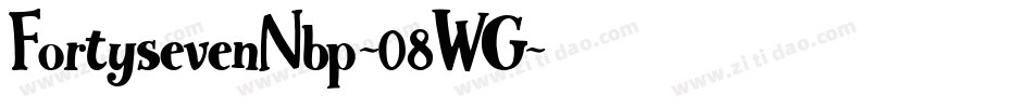 FortysevenNbp-08WG字体转换