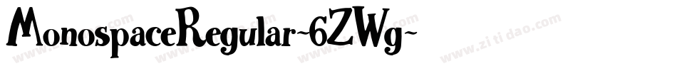 MonospaceRegular-6ZWg字体转换