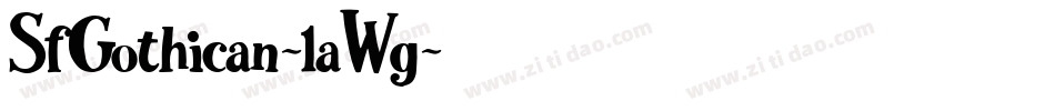 SfGothican-1aWg字体转换