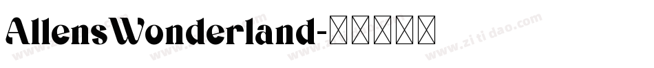 AllensWonderland字体转换