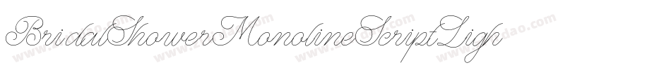 BridalShowerMonolineScriptLight-ondd字体转换