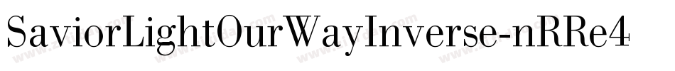 SaviorLightOurWayInverse-nRRe4字体转换