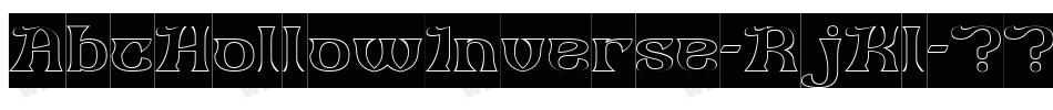 AbcHollowInverse-RjKl字体转换