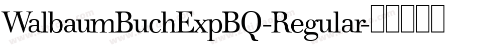 WalbaumBuchExpBQ-Regular字体转换
