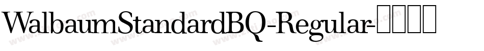 WalbaumStandardBQ-Regular字体转换