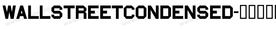 WallStreetCondensed字体转换
