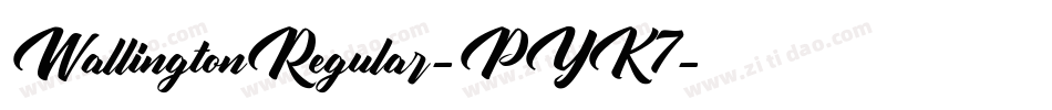 WallingtonRegular-PYK7字体转换