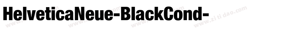 HelveticaNeue-BlackCond字体转换