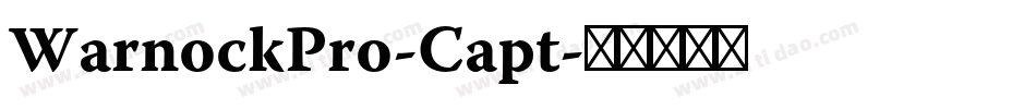 WarnockPro-Capt字体转换