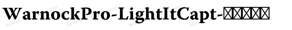 WarnockPro-LightItCapt字体转换