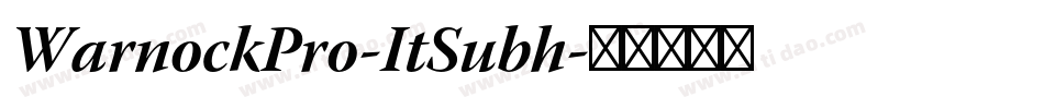 WarnockPro-ItSubh字体转换